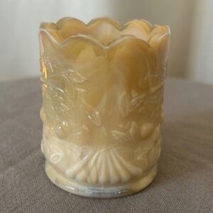VINTAGE MOSSER LIGHT CARMEL CHERRY TOOTHPICK HOLDER